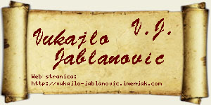 Vukajlo Jablanović vizit kartica